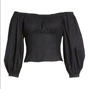 Reformation off the shoulder truffle top NWT